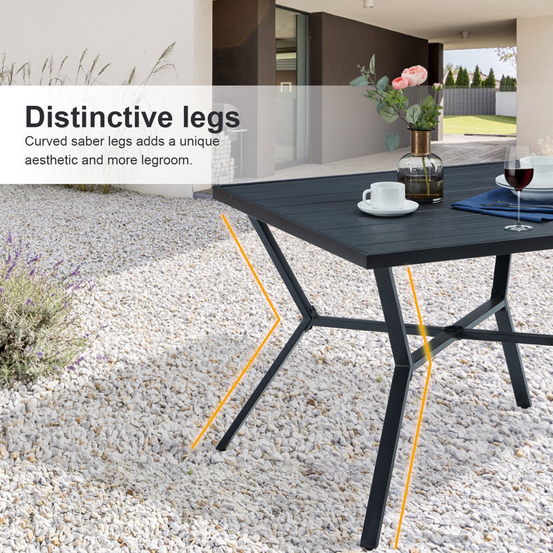 Latitude Run® Four Person Patio Table Outdoor Dining Table & Reviews